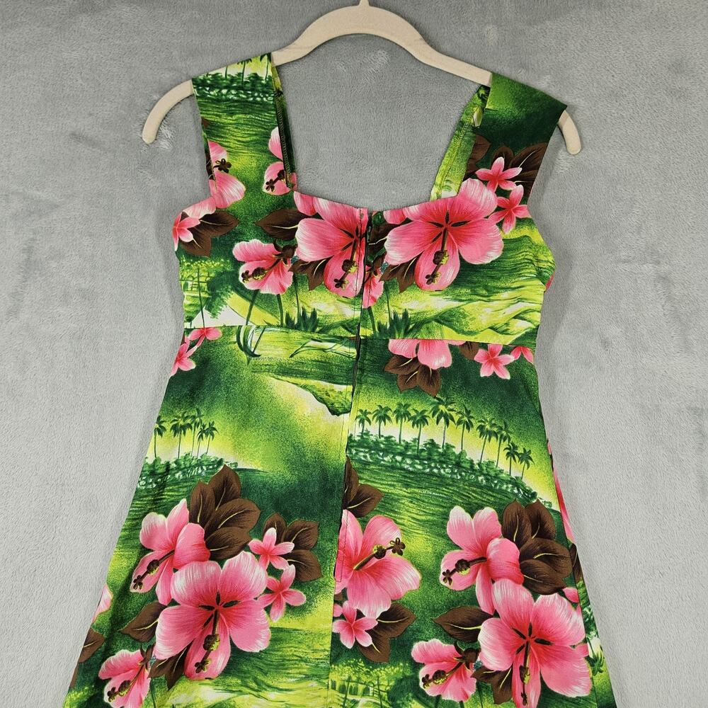 Vintage 70'S Waltah Clarke's Hawaiian Dress Womens Size 8 Mini Tropical Hibiscus - Picture 8 of 14